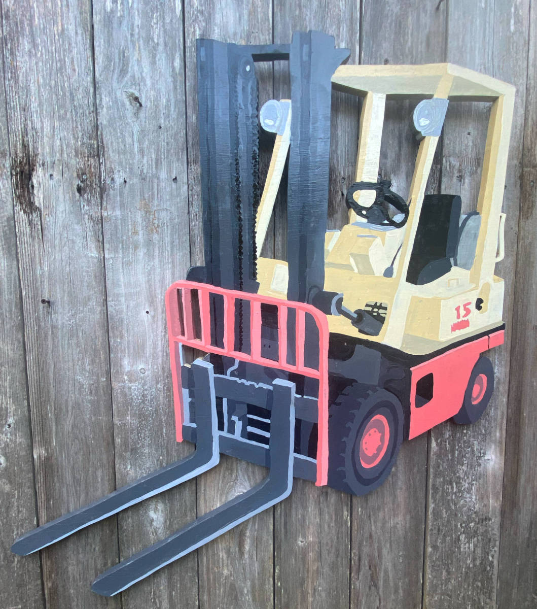 Painting of a forklift by David Rhoden