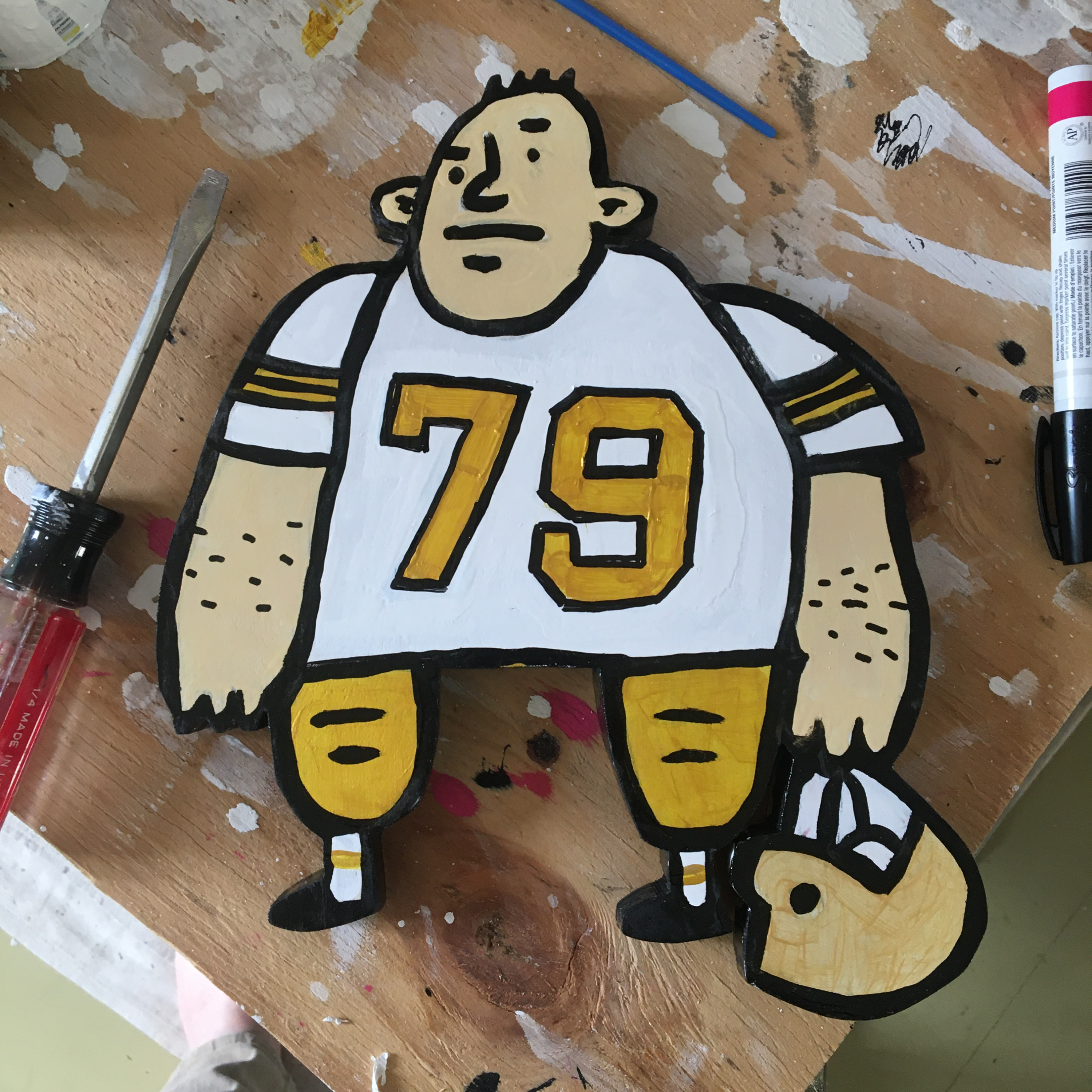 Football painting by David Rhoden