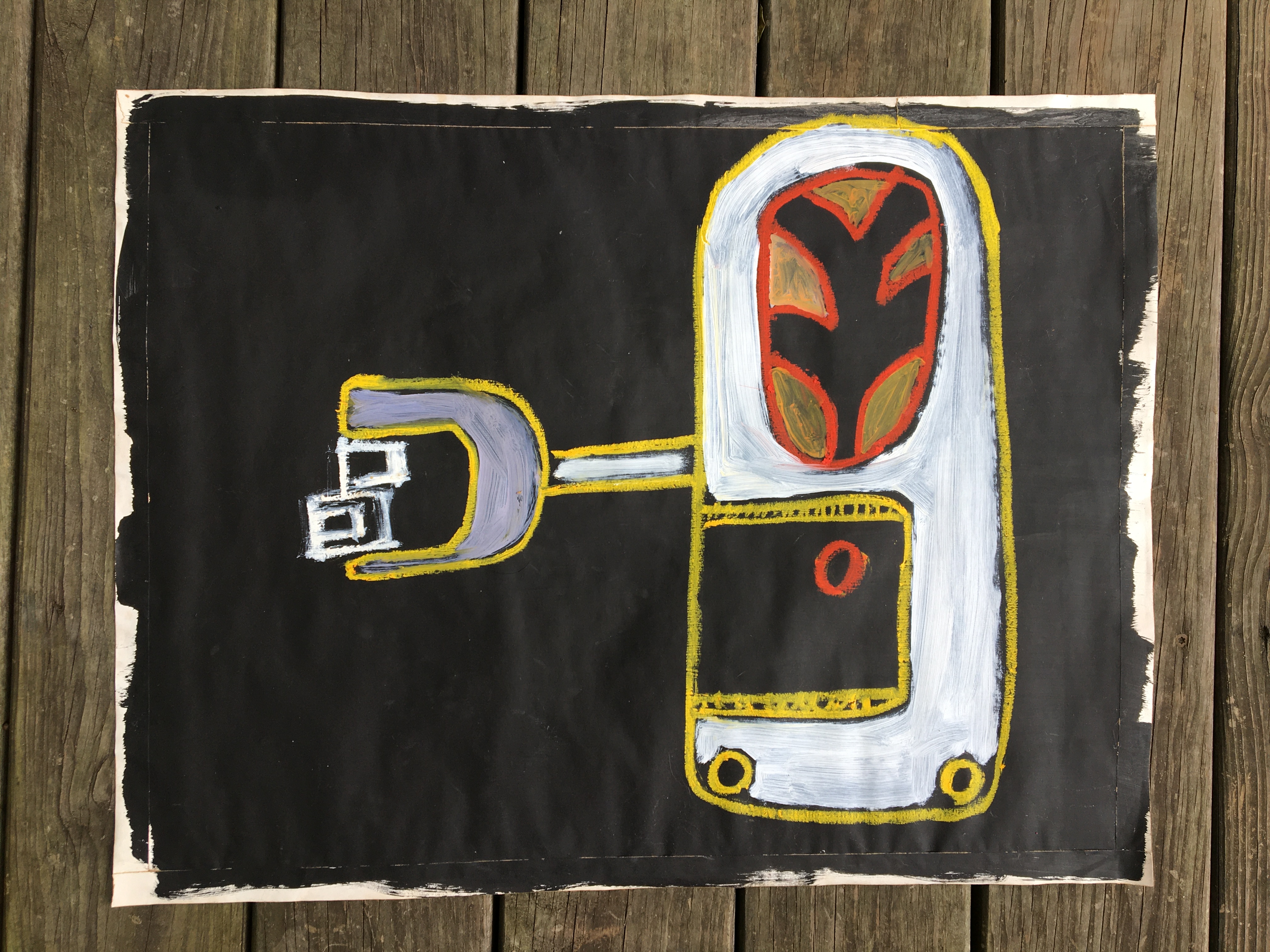 Inhaler (on paper) painting by David Rhoden