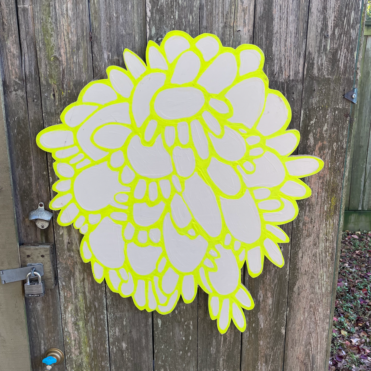 Organic Form (Fluorescent Yellow) painting by David Rhoden