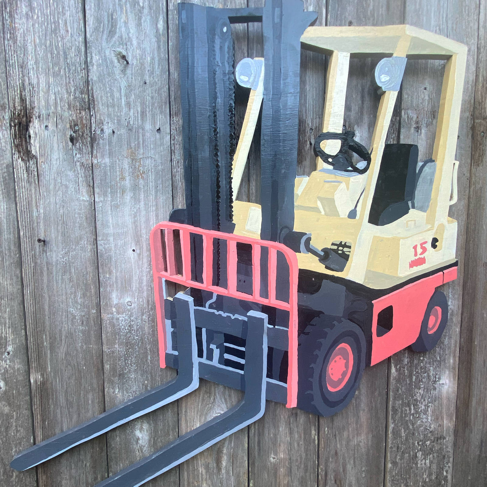 Forklift painting by David Rhoden