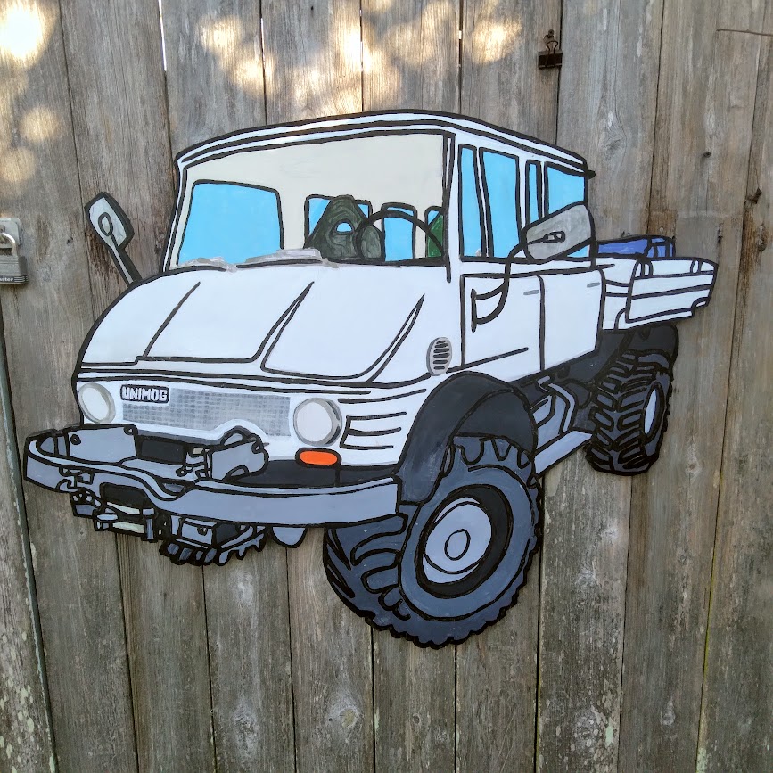 Unimog painting by David Rhoden